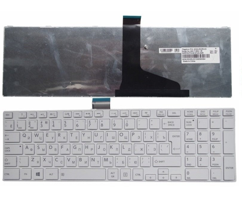 Keyboard Toshiba Satellite C850 C855 L850 White