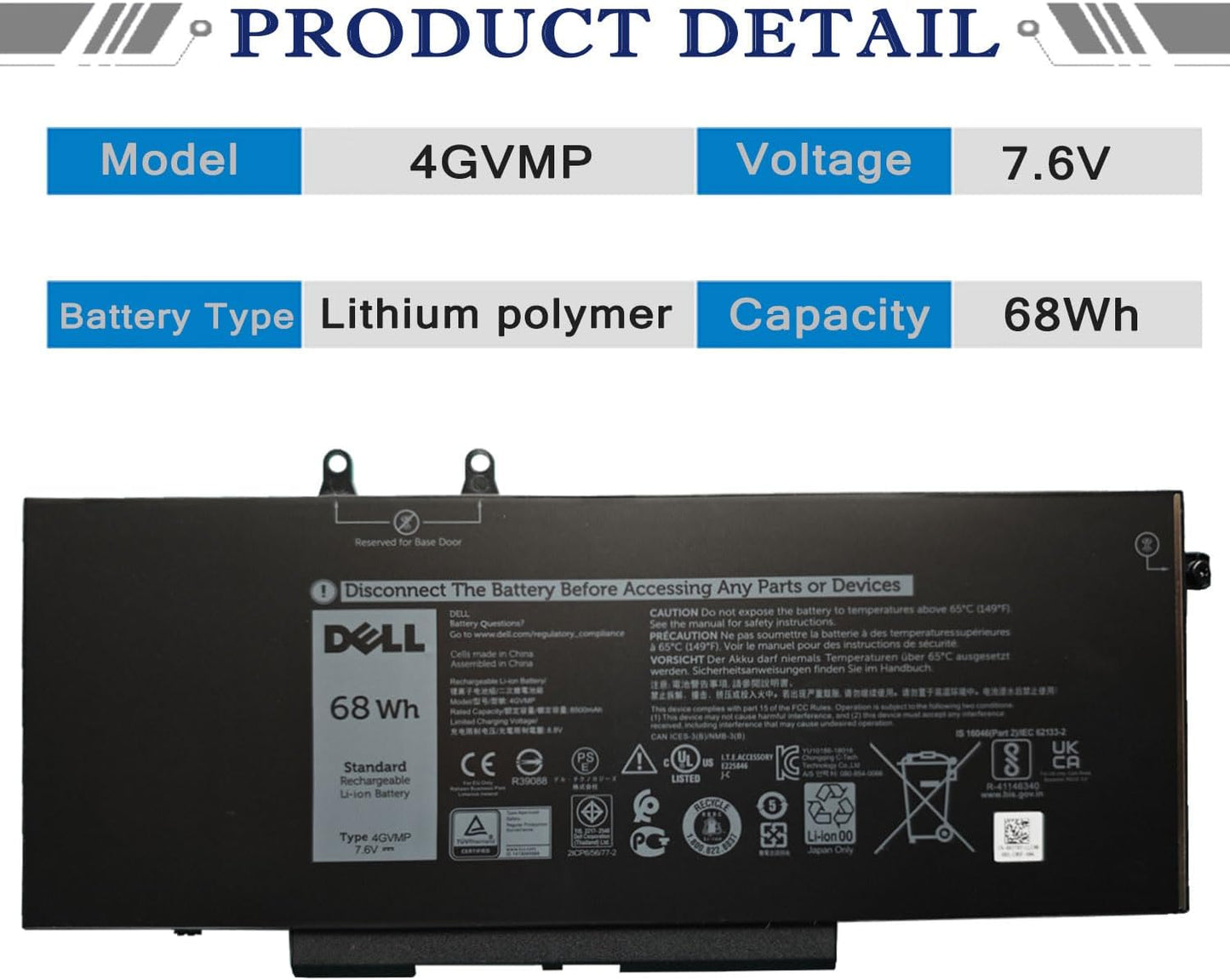 Battery DELL Precision 3540