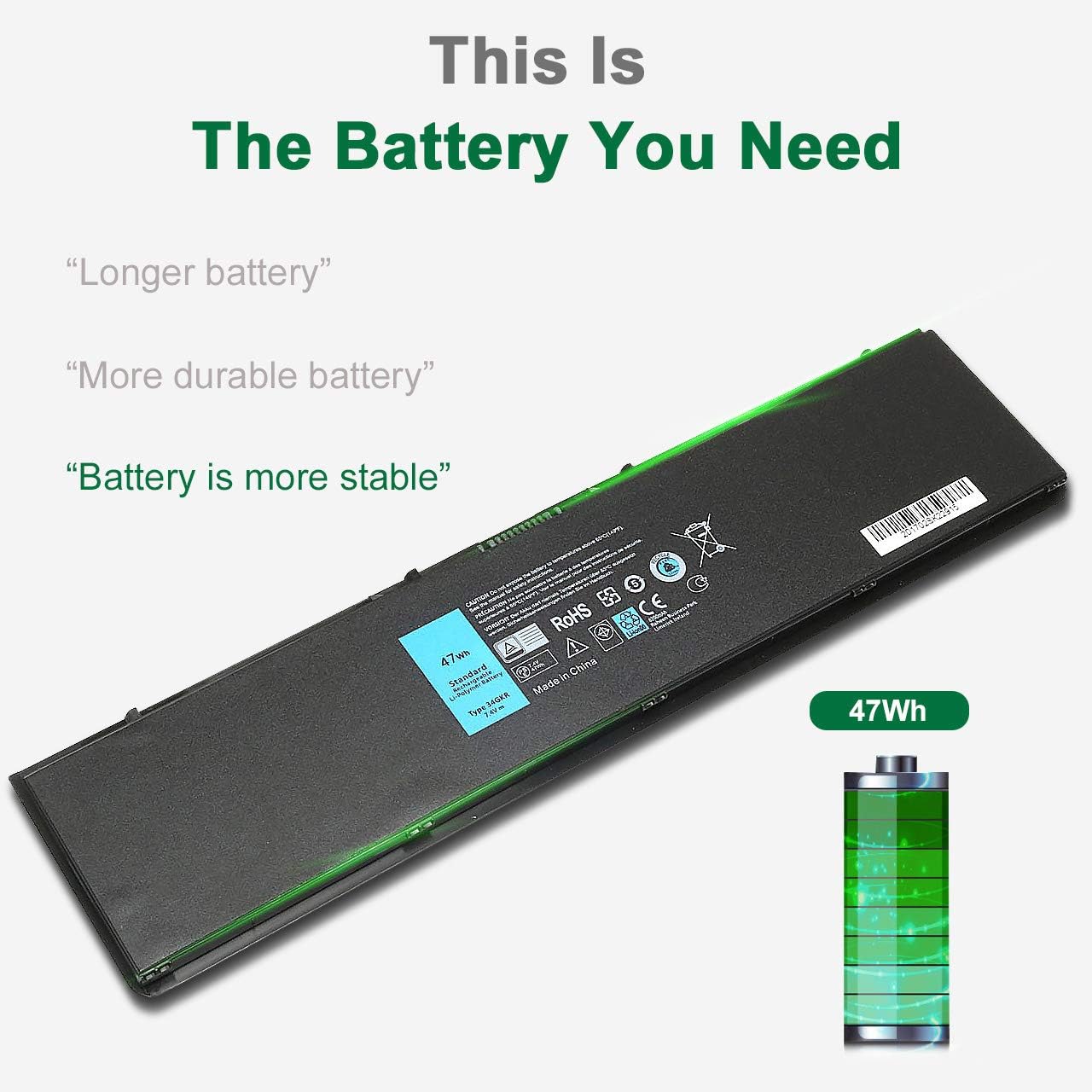 Dell Latitude E7440 E7450 Laptop Battery