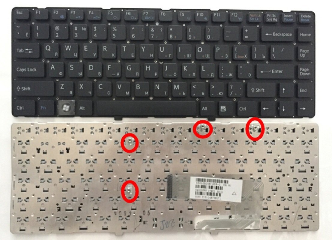 Keyboard Sony Vaio NW Black
