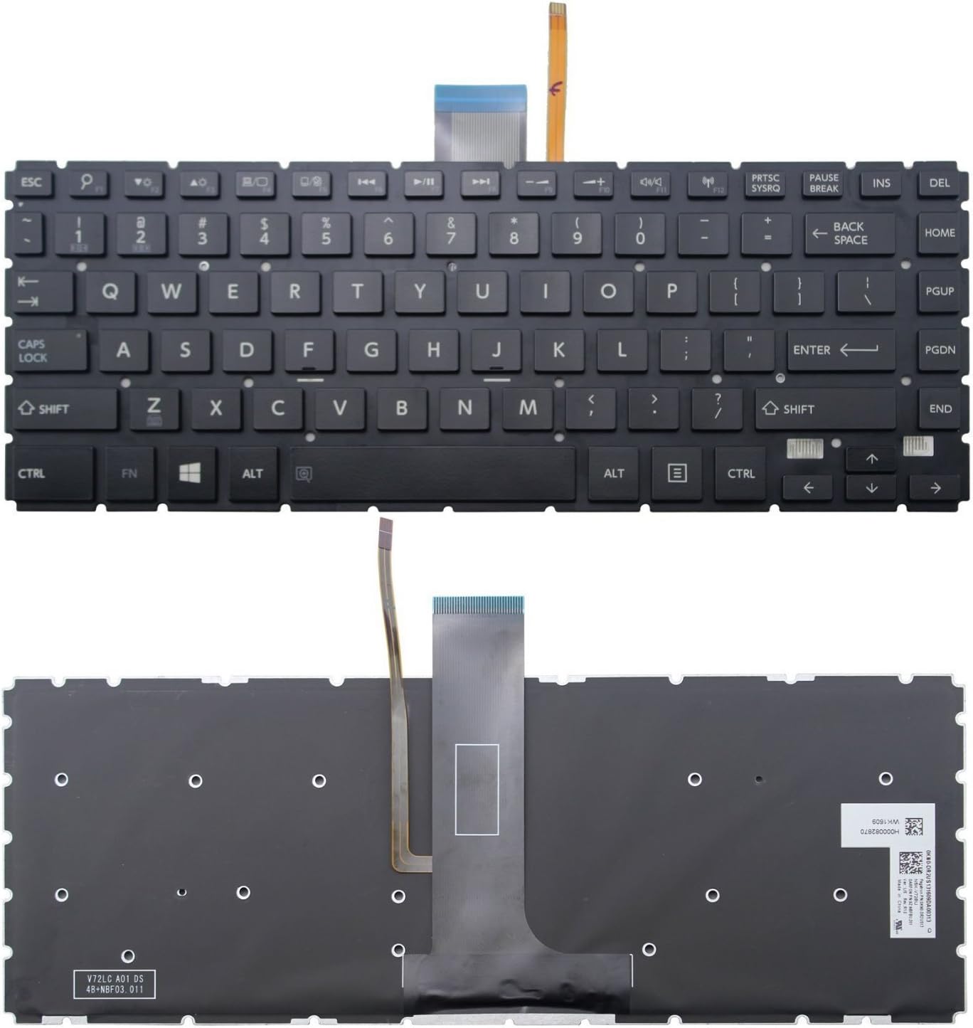 Keyboard Toshiba Satellite L40-B L40W-C L40-C Black UK