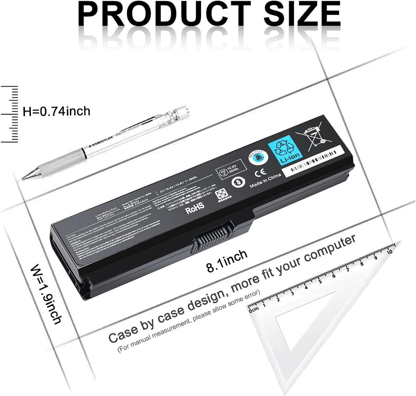 Battery Toshiba Satellite C655 C675 C675D L645 L645D PA3817U