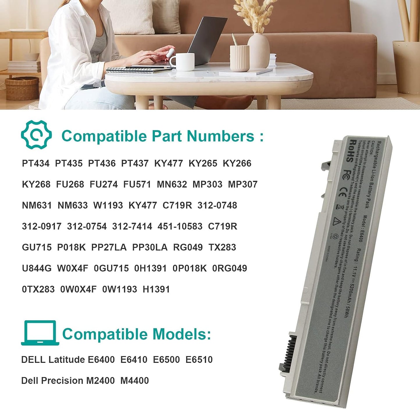 Battery Dell Latitude E6400