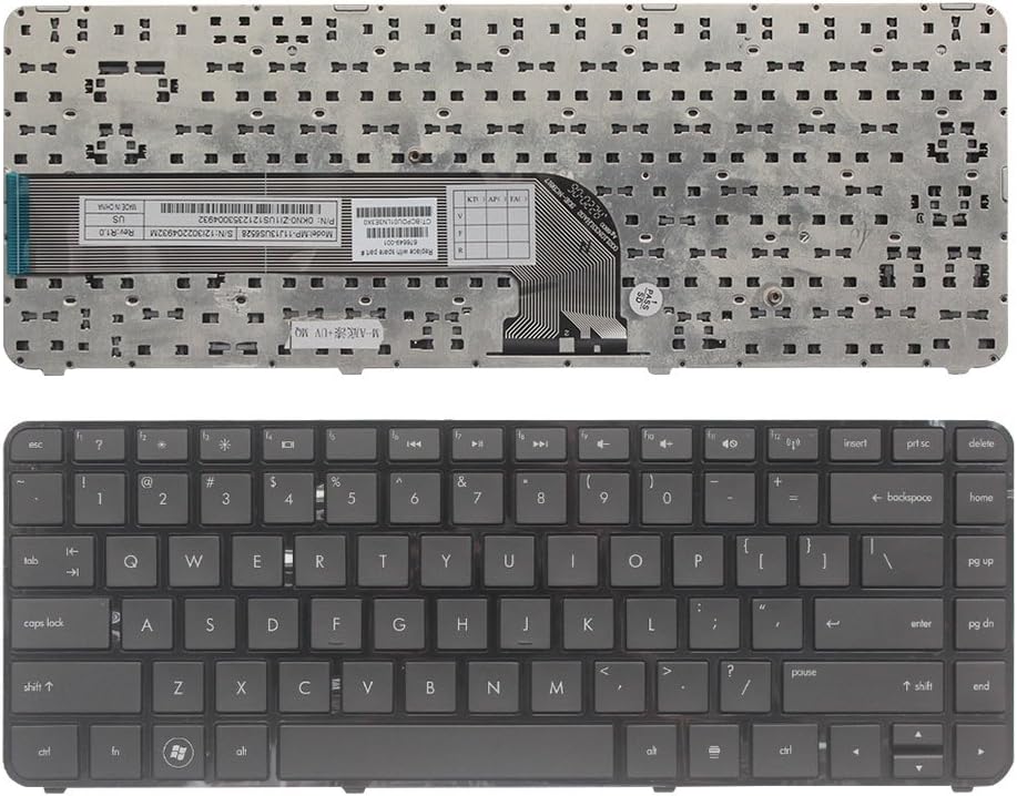 thumbnail interactive-video image 1 of HP Pavilion DV4-5000 / DV4-5100 Series US Keyboard With Frame (White) – V131662BS2, 699286-001 1 of 4