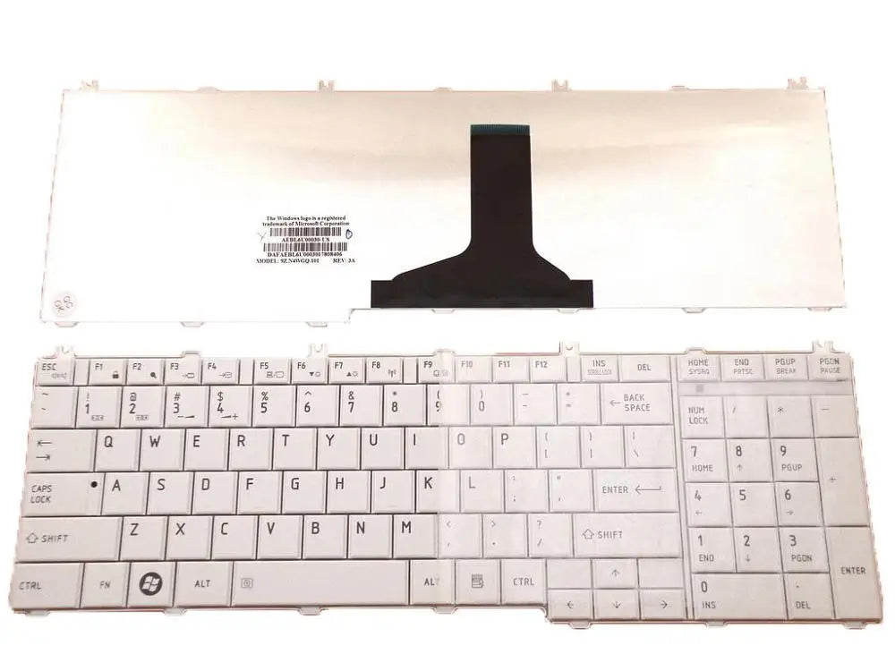 Keyboard Toshiba C650 L650 L670 L675 C660 White
