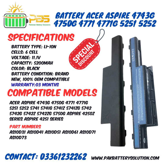 Battery Acer 4741 