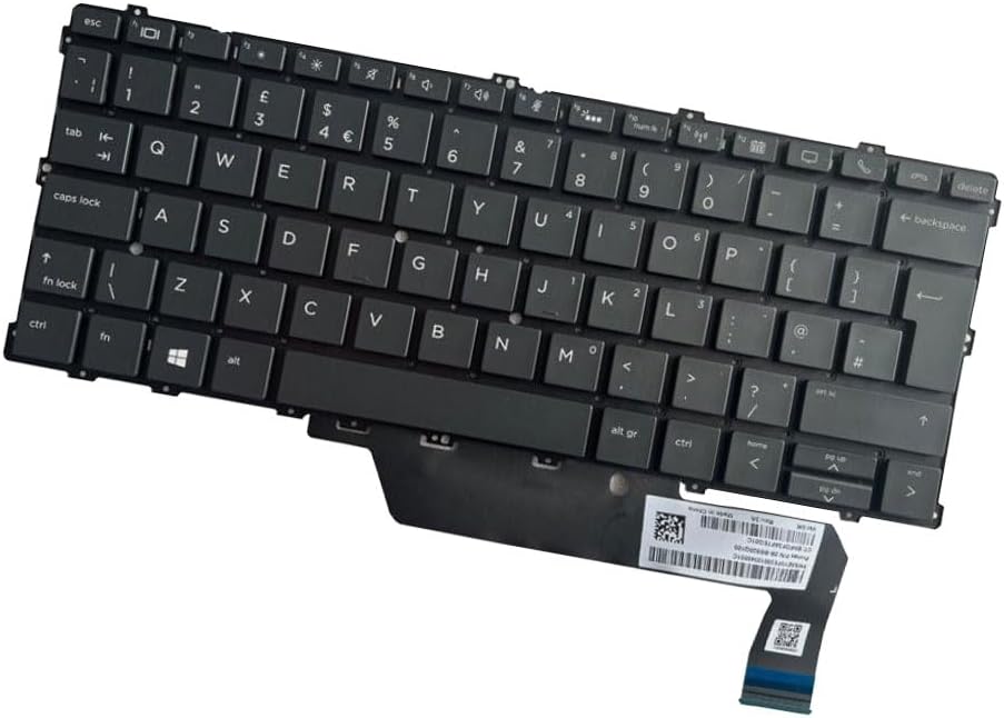 HP EliteBook x360 1030 G2 G3 G4 Keyboard UK Layout Backlit Black