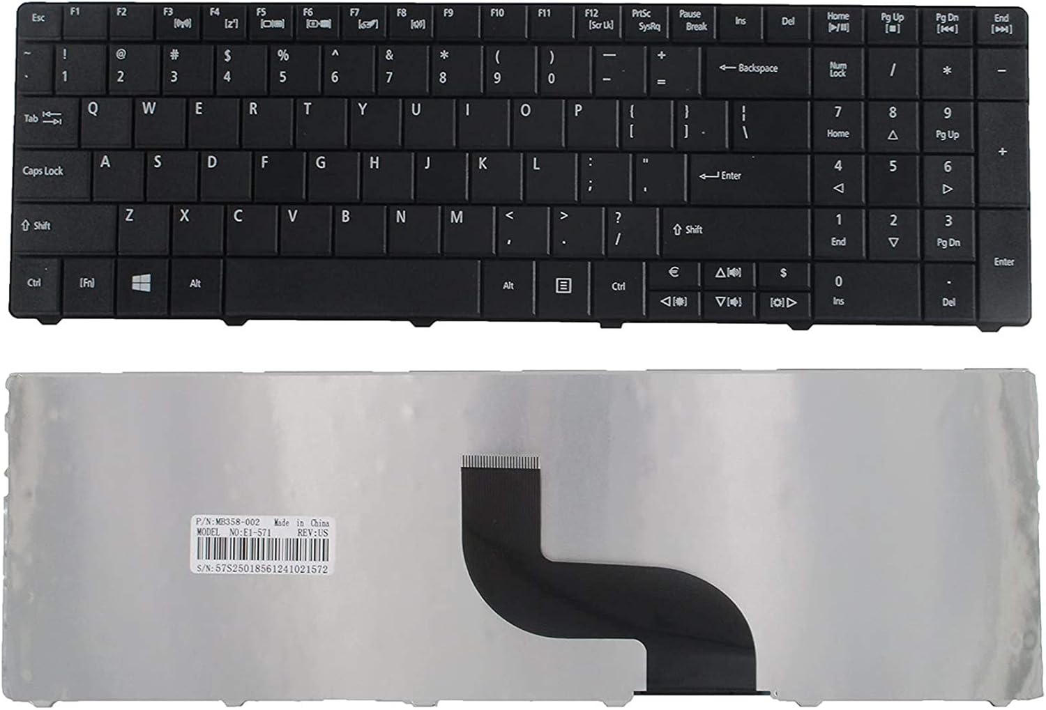 Laptop Keyboard Acer Aspire E1-521 E1-531 E1-571 5742