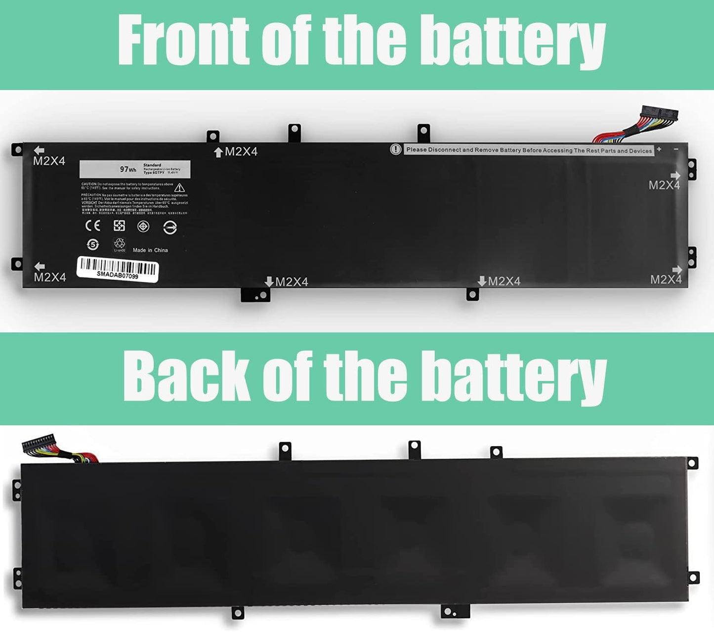 Battery Dell XPS 15 9560 9570 7590 6 Cell