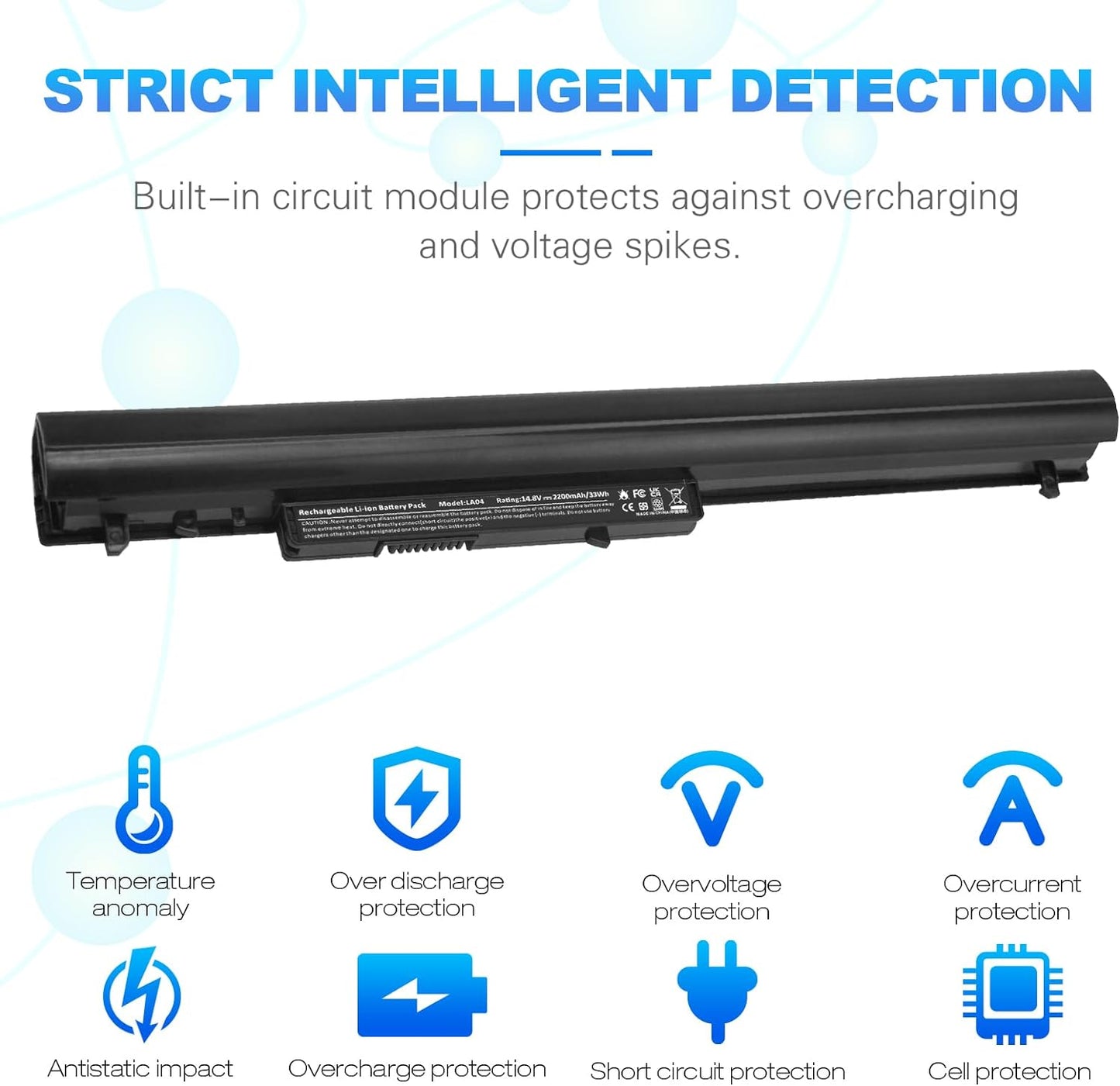 Laptop Battery LA04 HP Pavilion 14 15 4 Cell Black