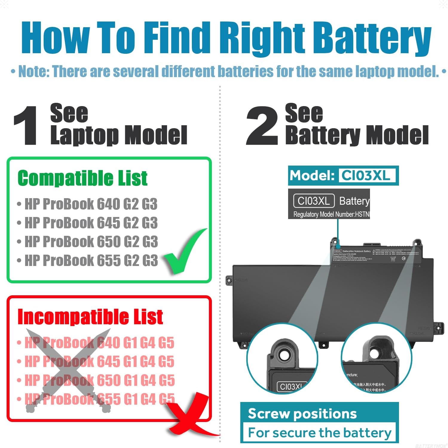 CI03 CI03XL Battery