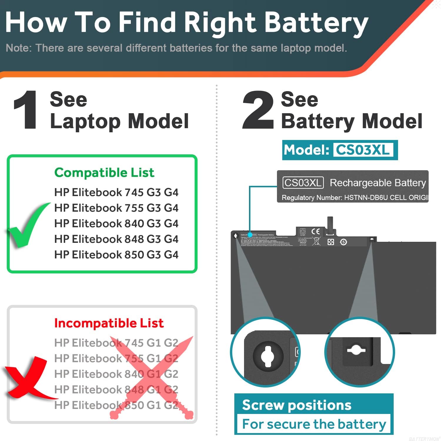 Battery HP CS03XL