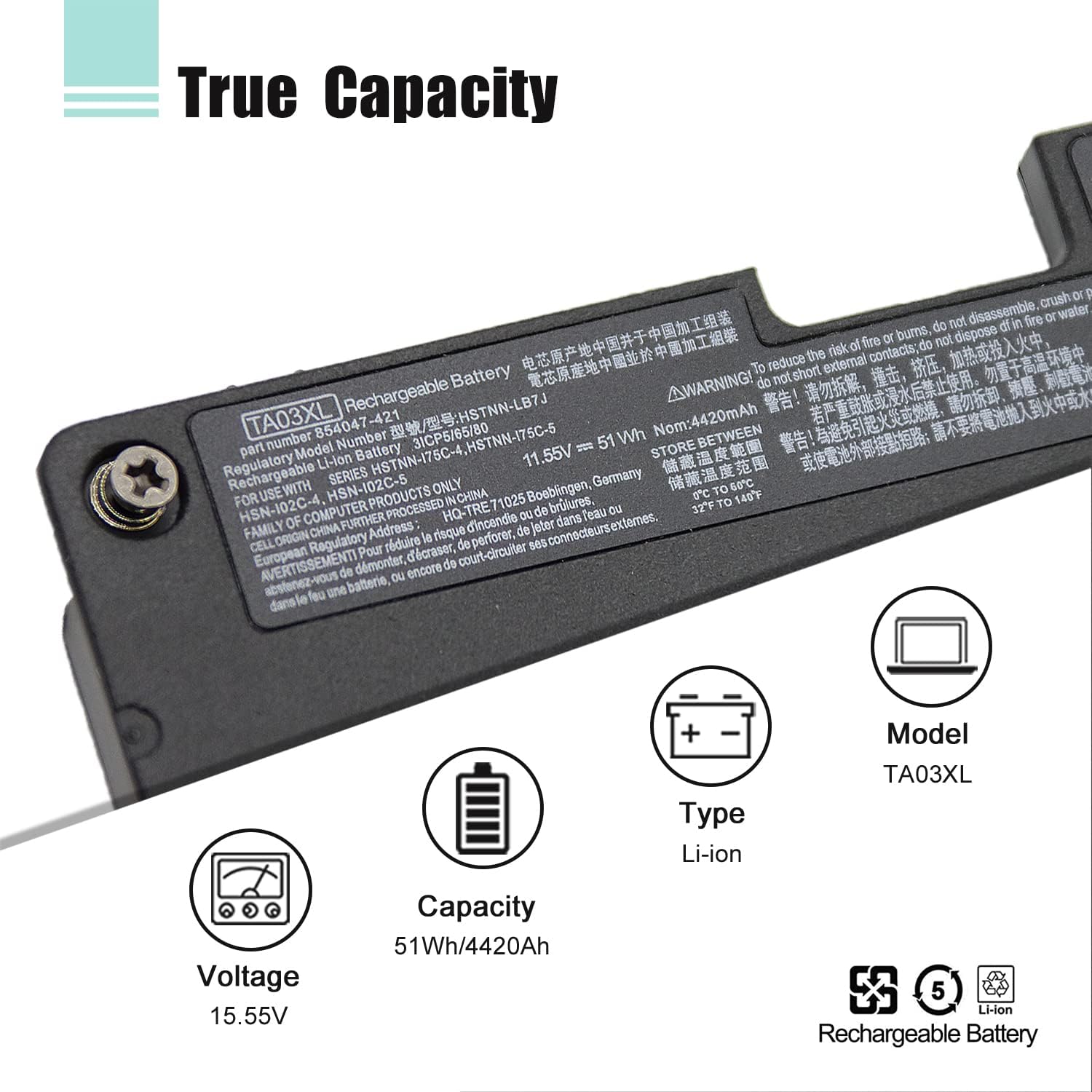 TA03XL Battery Hp