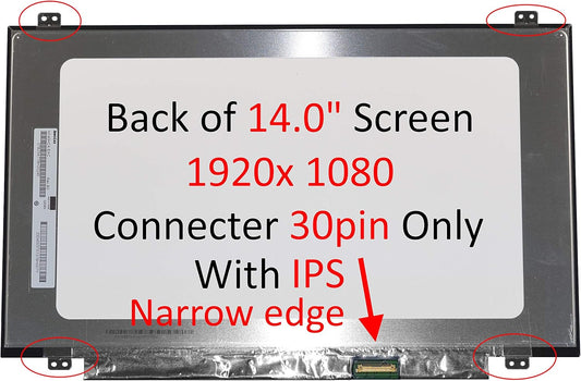 14.0" Matte FHD LED Screen | 30 Pin Edgeless (Without Fitting) – IPS N140HGA-EA1 (A-)