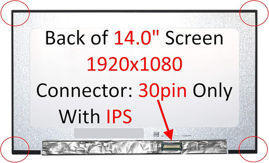 14.0" LED Matte FHD IPS Laptop Screen | N140HCA-E5B | 30-Pin Borderless (On-Screen Circuit) for Dell Latitude 5400