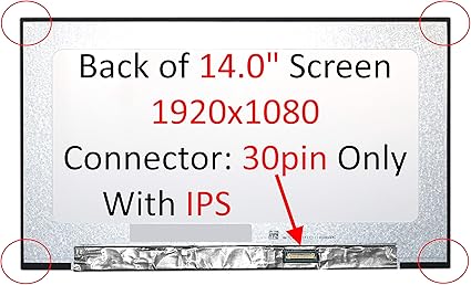 14.0" FHD Matte LCD Screen | B140HAN03.2 HW2A IPS 1920x1080 | 30-Pin Replacement for Asus ZenBook UX433F