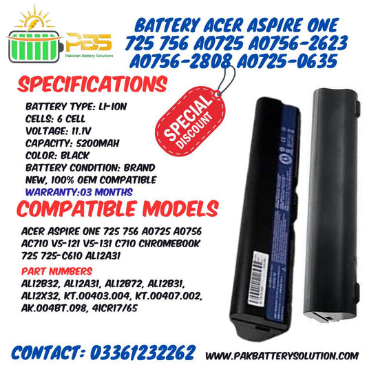 Battery Acer AO725 